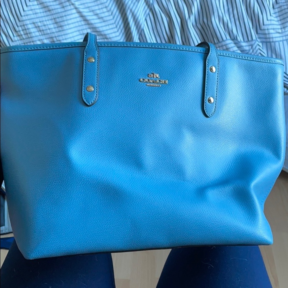 Light blue Coach Tote Purse